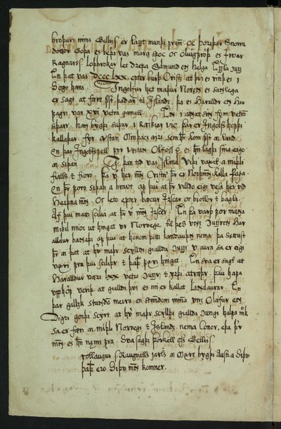 Copy of Íslendingabók by Jón Erlendsson, stored at Árni Magnússon Institute (page 6/25) by Jón Erlendsson